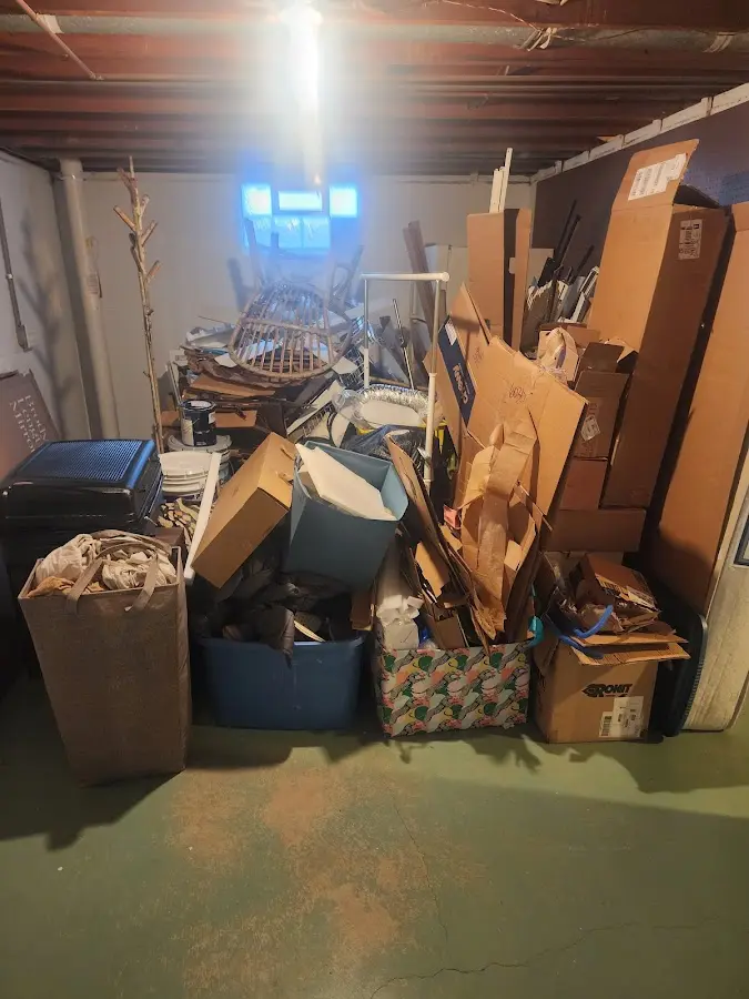 Roll-off dumpster container at job site for 20 Yard Dumpster Rental in North Yarmouth